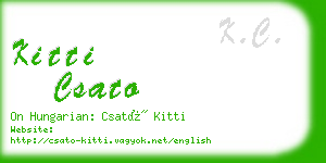 kitti csato business card