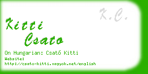 kitti csato business card